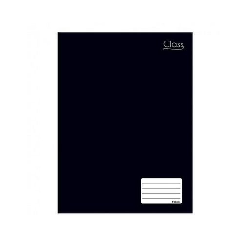 Caderno Brochurao Capa Dura 80fl Class Preto Foroni