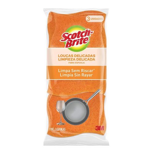 Esponja Nao Risca Laranja C/3 Scotch 3m