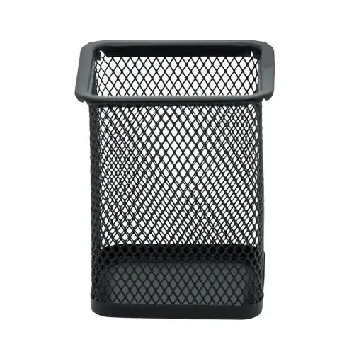 Porta Caneta Aramado Quadrado Preto Brw