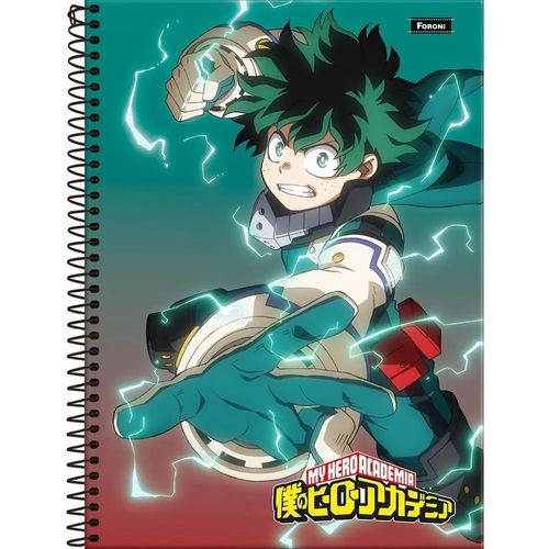 Caderno Universitario 10 Materias Capa Dura My Hero Academia 160fl Foroni