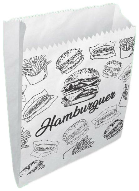 Saco Papel Hamburguer Impresso Ipel Pc500