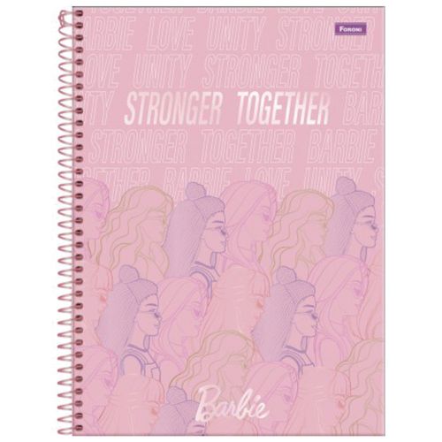 Caderno Universitario 1 Materia Capa Dura Barbie Teen 80fl Foroni