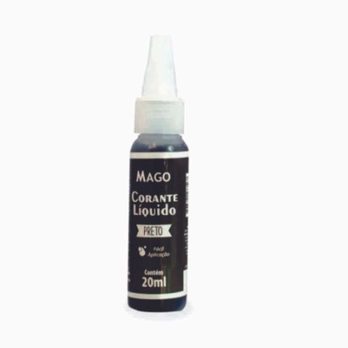Corante Alimenticio Liquido Artificial Preto Mago 20ml