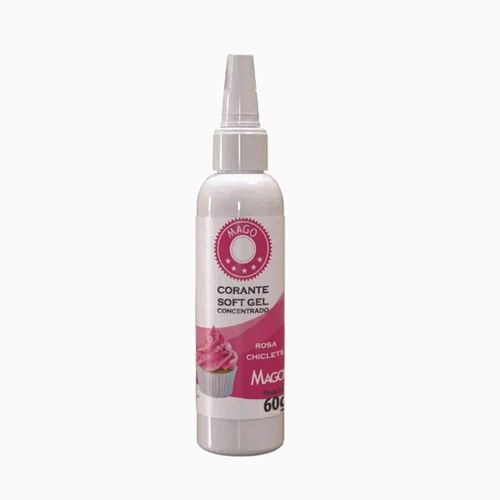 Corante Softgel Rosa Chiclete Mago 60g
