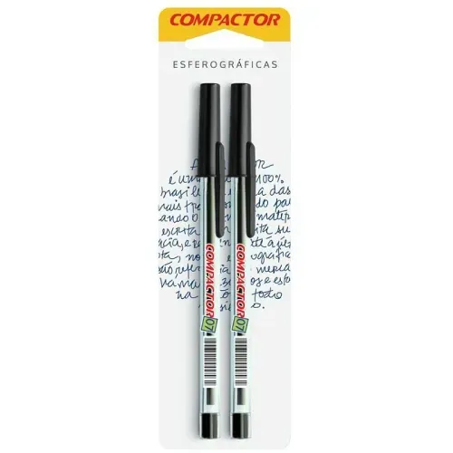 Caneta Esfe 07 Pt Blister C/2 Compactor