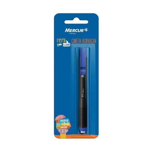 Caneta Borracha Azul Mercur Blister