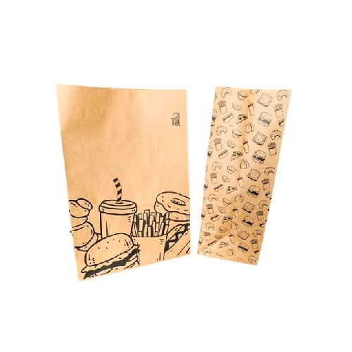 Saco Papel Kraft Tam Pp Delivery Lanches Pc/50 Stamp