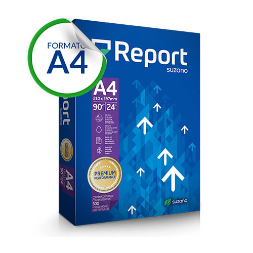Papel A4 Report 90g C/500fl Suzano