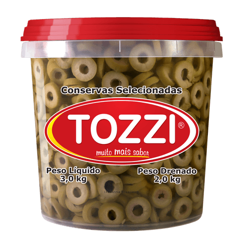 Azeitona Verde Fatiada Tozzi 2,0 Kg