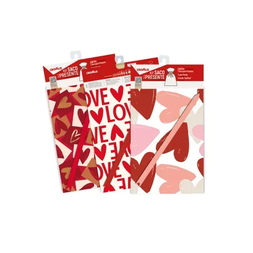 Sacola Presente 20x29 Romantica Cromus 1 Pc