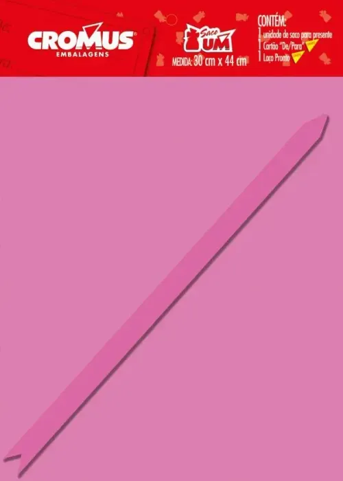 Sacola Presente 20x29 Liso Cromus Laco Pc1 Rosa