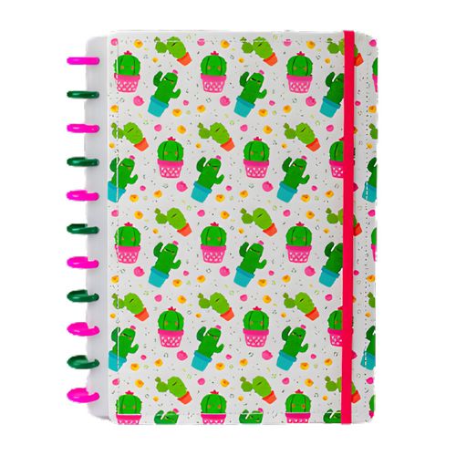 Caderno Disco Inteligente Cactus Tam M 19x25,5 Disko