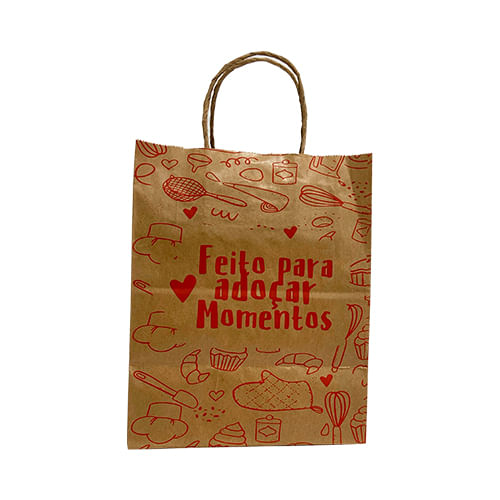 Sacola M Feito Para Adocar Momentos 28x24x17 Stamp Un