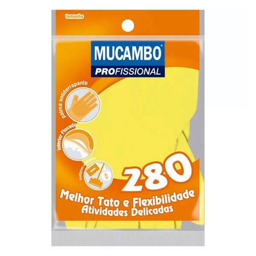 Luva de Latex Pro 280 Amarela Tam M Mucambo Un