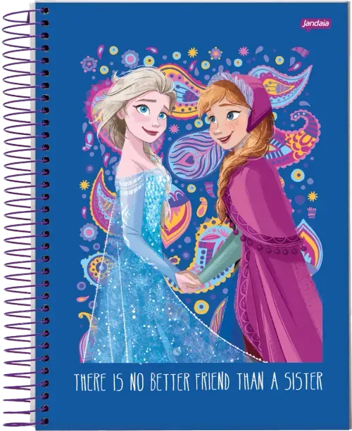 Caderno Universitario 10 Materias Capa Dura Frozen There Is No Better 160fls Jandaia