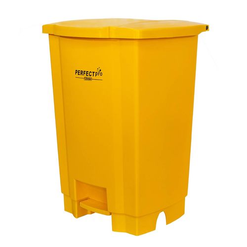 Lixeira C/ Pedal 50l Amarela Perfectpro