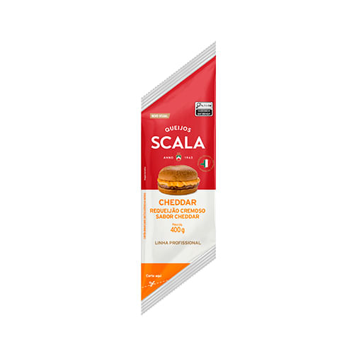 Requeijao Cremoso Cheddar Bisnaga Scala 400g