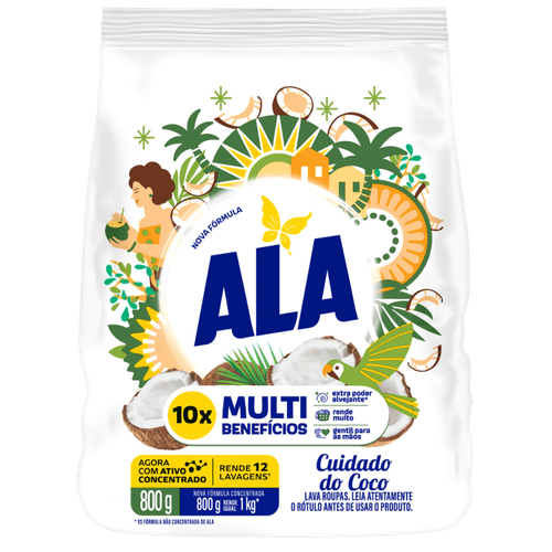 Sabao Em Po Cuidado do Coco Ala 800g