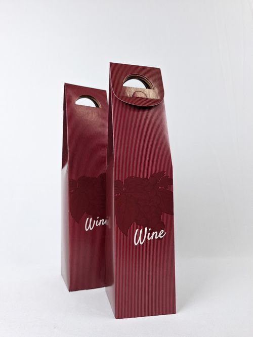 Caixa Garrafa de Vinho Cor Vinho Salvi