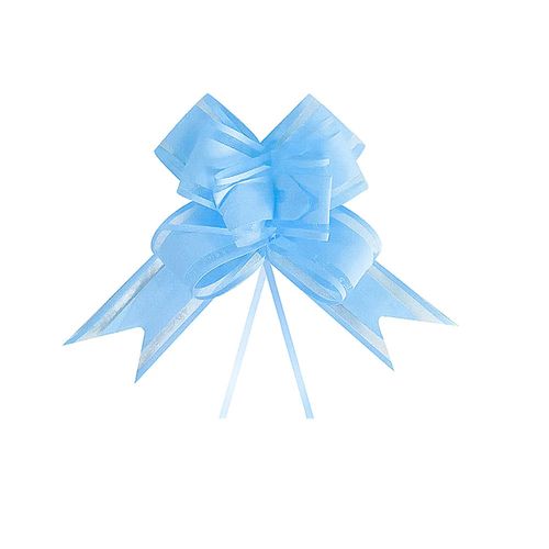 Laco Facil 3,0x47cm Organza Azul C/10 Kaz Kz7388az