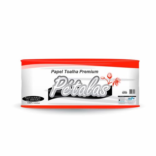 Papel Toalha Interfolhado 100 Celulose 23x20 Petalas Com 2000 Folhas