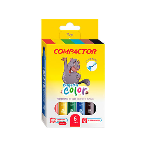 Pincel Hidrografico Color Compactor - 6 Cores