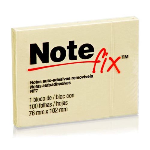 Bloco Adesivo Notefix 76x102 Amarelo Com 100 Folhas -3m