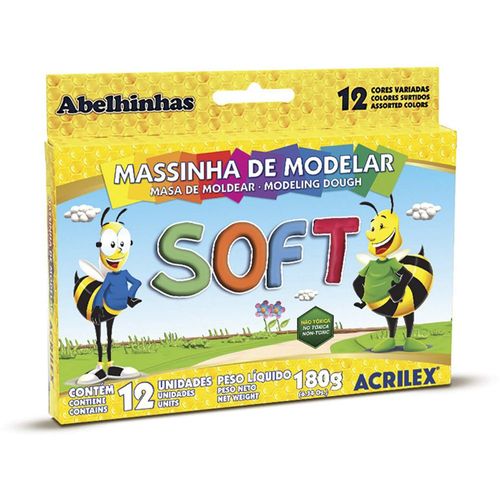 Massinha de Modelar Soft 220g 15 Cores - Acrilex