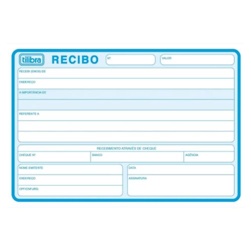 Recibo Comercial S/canhoto Tilibra 50fl