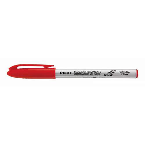 Pincel Marcador Permanente Cd/dvd 2.0 Vermelho Pilot Blister