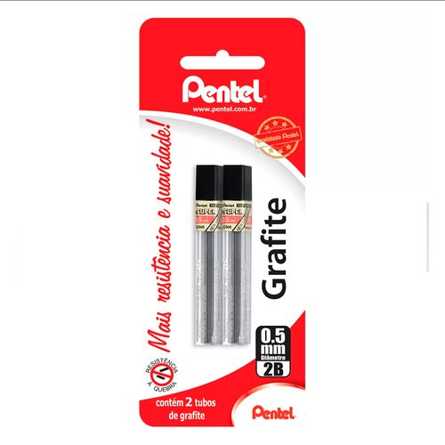 Mina P/ Lapiseira 0,5mm 2b C/2 Blister Pentel