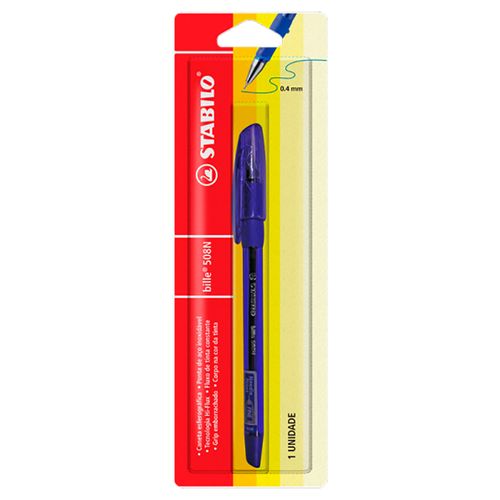 Caneta Esfe Stabilo Bille 508 1.0 Azul Blister