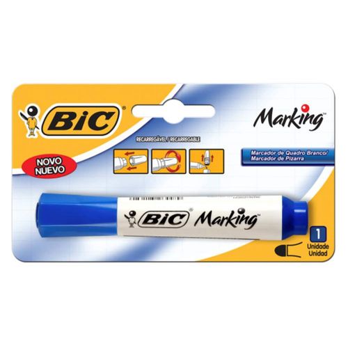 Marcador Para Quadro Recarregavel Azul Blister Bic
