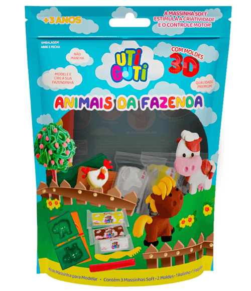 Kit de Massinha Animais da Fazenda Utiguti Canson