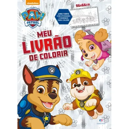 Livro Tapete Patrulha Canina Meu Livrao de Colorir Ciranda