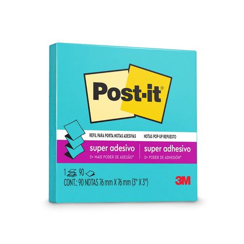 Refil Post It 76x76 Azul Ceu 90 Folhas - 3m