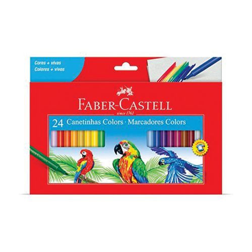 Pincel Hidrocor 24 Cores Faber Castell