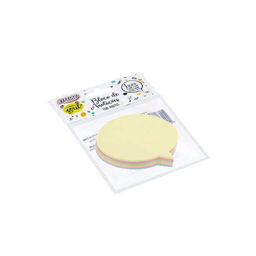 Bloco Smart Notes 70x70mm Balao Pastel 100fls 1bloco Brw