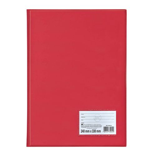 Pasta Catalogo C/50 Env Finos Vermelho Dac