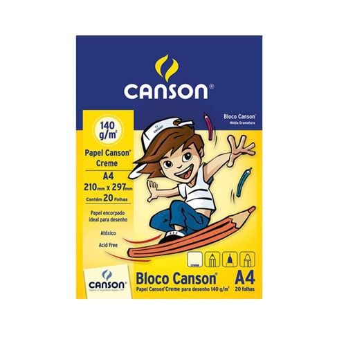 Bloco Escolar A4 Creme - Canson
