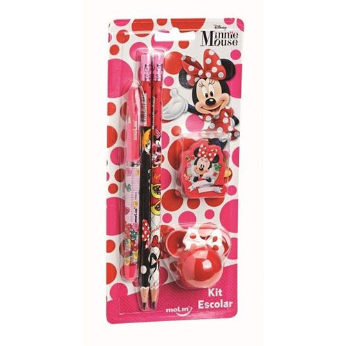 Kit Escolar Minnie Blister C/ 5 Un - Molin