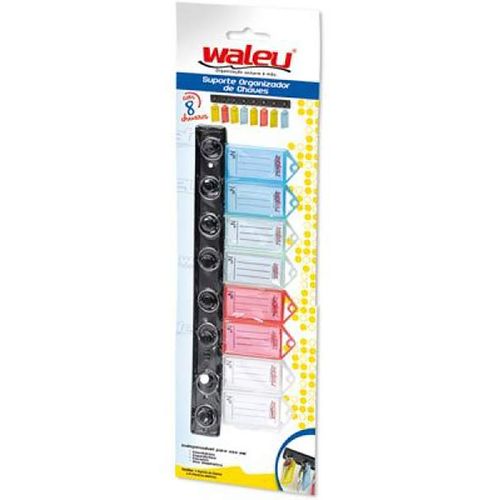 Suporte Organizador de Chaves Waleu C/8 Chaveiros