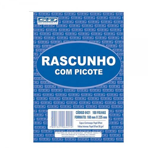 Rascunho Com Picote Tamanho 160mmx225mm C/100fl - Sao Domingos