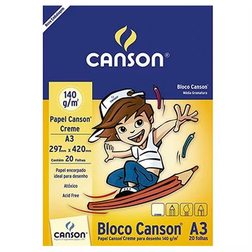 Bloco Escolar A3 Creme - Canson