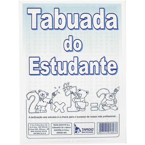 Tabuada do Estudante Tamoio