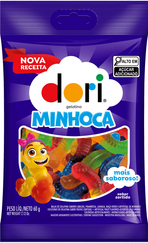 Caixa Gelatina Beijos Morango Fini 35g 10 Saches