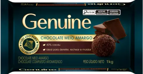 Chocolate Ao Leite Barra 1,01kg Genuine