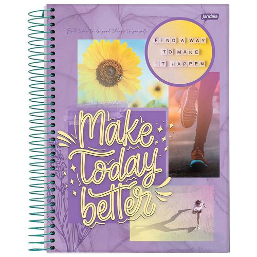 Caderno Universitario Grip Capa Dura 1 Materia C/80 Folhas - Jandaia
